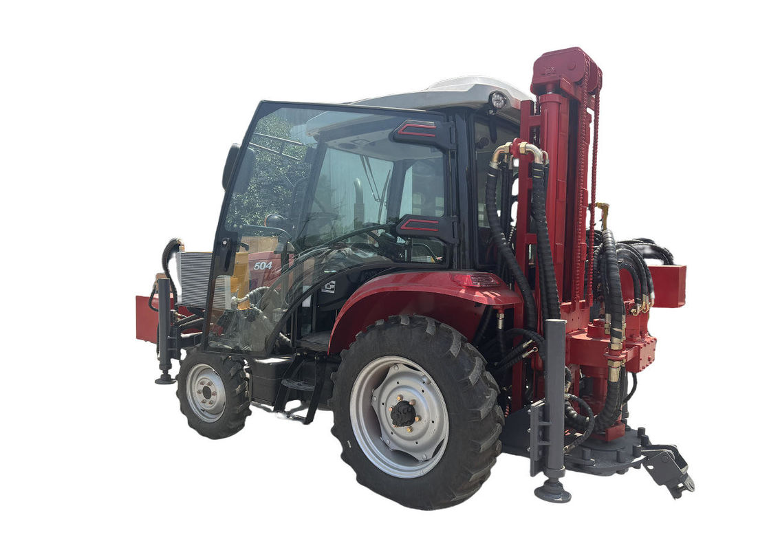 50HP 4X4 ড্রাইভিং ট্র্যাক্টর কেবিন সহ 260m ড্রিলিং গভীরতা হাইড্রোলিক ওয়াটার ওয়েল ড্রিলিং মেশিন / ড্রিলিং রিগ মেশিন