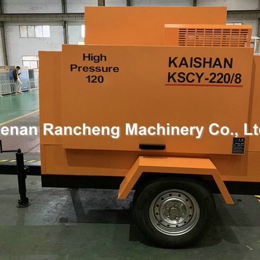 KSCY220/8 এয়ার কম্প্রেসার 75HP ডিজেল ইঞ্জিন স্ক্রু পোর্টেবল এয়ার কম্প্রেসার