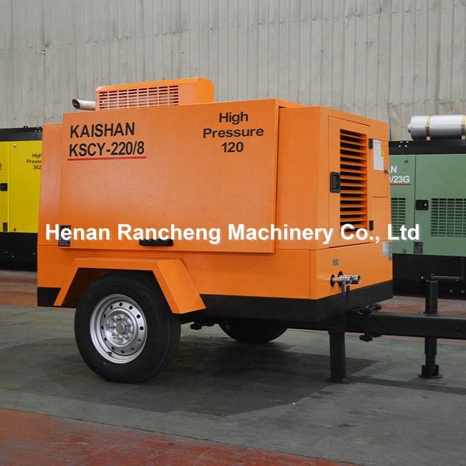KSCY220/8 এয়ার কম্প্রেসার 75HP ডিজেল ইঞ্জিন স্ক্রু পোর্টেবল এয়ার কম্প্রেসার