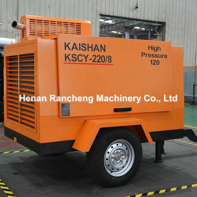 KSCY220/8 এয়ার কম্প্রেসার 75HP ডিজেল ইঞ্জিন স্ক্রু পোর্টেবল এয়ার কম্প্রেসার