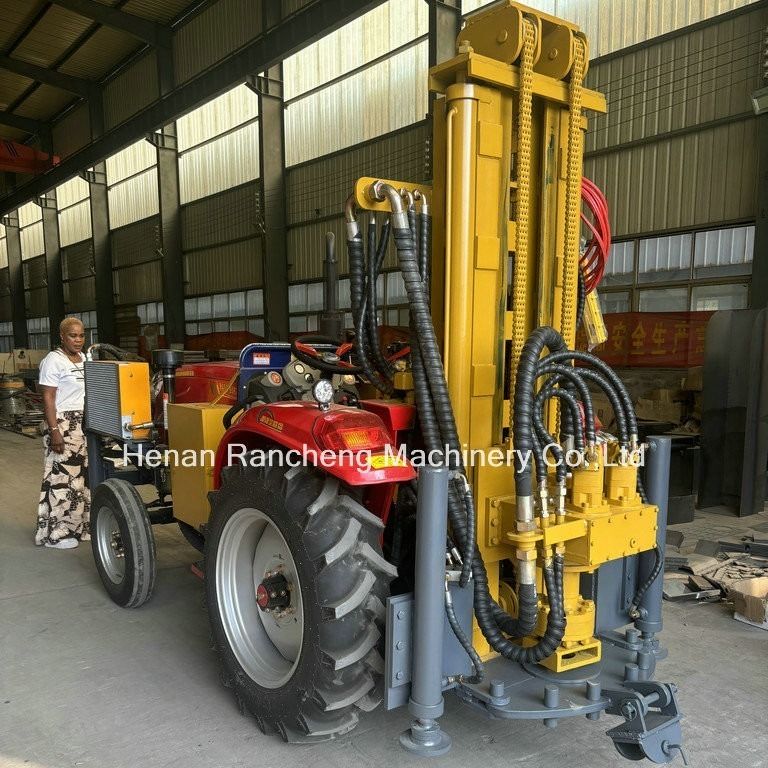 ট্র্যাক্টর মাউন্ট করা বড় জল খনির ড্রিল রিগ 300 মিটার গভীরতা ড্রিল করতে সক্ষম