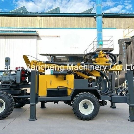 RCF220W 65KW ইঞ্জিন ওয়াটার ওয়েল ট্রেলার হুইল টাইপ ডিটিএইচ ওয়াটার ওয়েল ড্রিলিং রিগ