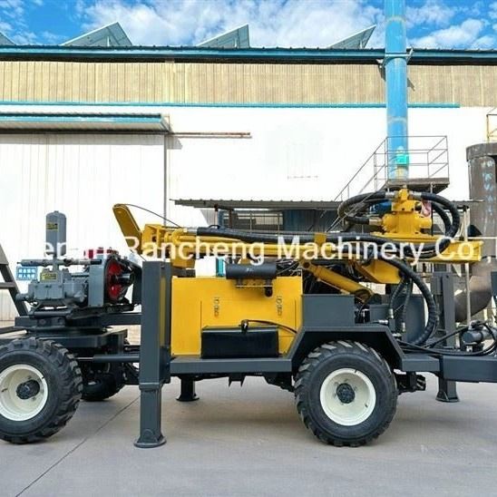 ট্রেইলার টাইপ ওয়াটার ওয়েল ড্রিলিং রিগ ২০০ মিটার গভীরতা সহজে পরিচালনাযোগ্য, কাদা পাম্প এবং এয়ার কমপ্রেসর উভয়ই