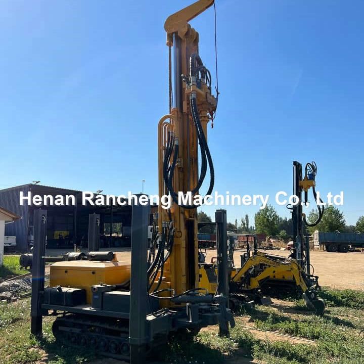 200m Borehole Drilling Machine/Borewell/Hydraulic Crawler Mounted Pneumatic Water Well Drilling Rig Machine For Sale