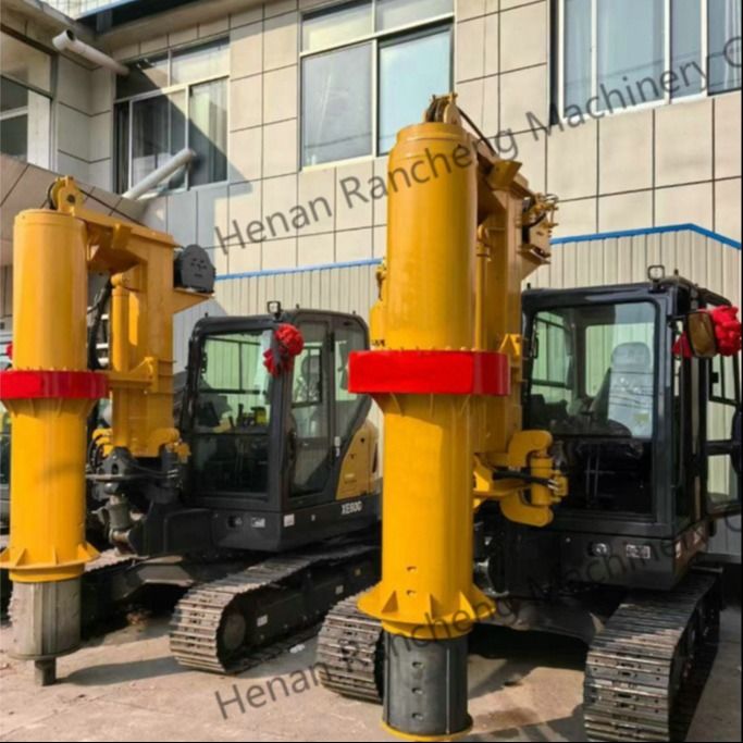 RCQ-10C হাইড্রোলিক মিনি পিল ড্রিলিং রিগ 10 মিটার গভীরতা 36KW কুবোটা ইঞ্জিনের সাথে সানি SY60C এক্সক্যাভেটর চ্যাসি