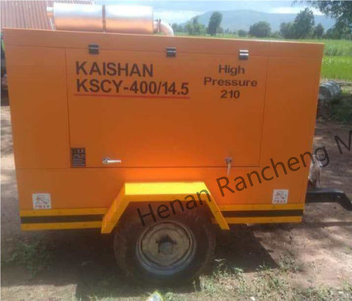 KSCY-400/14.5K  400cfm ডিজেল পোর্টেবল স্ক্রু এয়ার কম্প্রেসার উইথ কামিন্স ইঞ্জিন