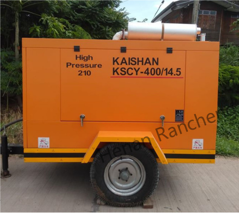 KSCY-400/14.5K  400cfm ডিজেল পোর্টেবল স্ক্রু এয়ার কম্প্রেসার উইথ কামিন্স ইঞ্জিন