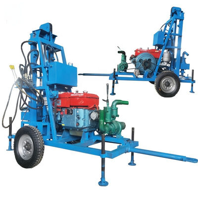 দুই চাকা বহনযোগ্য জল ভাল খনন সরঞ্জাম 22HP ক্ষমতা 150m খনন গভীরতা