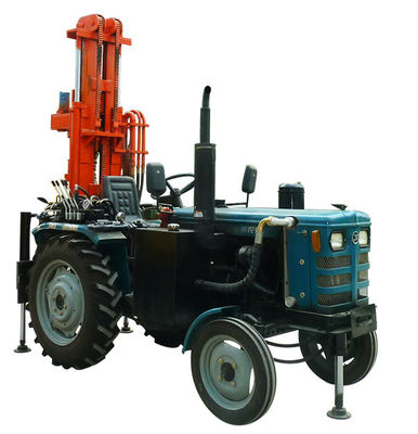 200 মিটার গভীরতা হোল ড্রিলিং মেশিন 40hp হর্স পাওয়ার ট্রেলার মাউন্টড ড্রিল রিগ