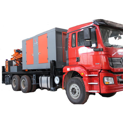 ট্রাক ওয়াটার ওয়েল ড্রিলিং রিগ 260m গভীরতা 155KW লোড যানবাহন ইঞ্জিন 20T ওজন