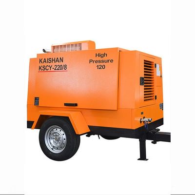 8 বার পোর্টেবল ডিজেল এয়ার কম্প্রেসার 55KW ড্রিলিং অপারেশন জন্য