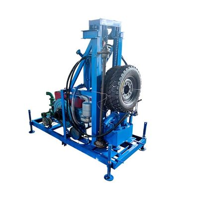 150 মিটার গভীরতা পোর্টেবল কূপ খনন যন্ত্র 22Hp / 16.2Kw ডিজেল মোটর পাওয়ার পারকাসিভ এবং ঘূর্ণায়মান প্রকার