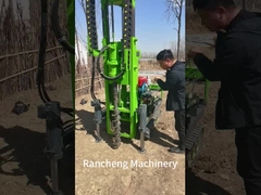 রাবার ক্রলার মাউন্ট সৌর পিল ড্রাইভার 25HP ডিজেল ইঞ্জিন 30m পিল গভীরতা